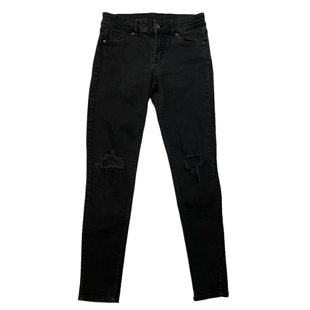 Divided Black Distressed Skinny Jeans Size 8
